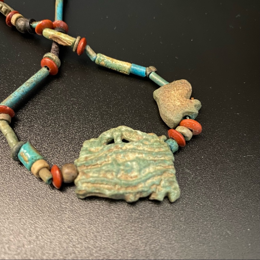 Vintage Multi Gemstone, Turquoise, Coral, Stone Long Beaded Pendant Necklace - Picture 10 of 16